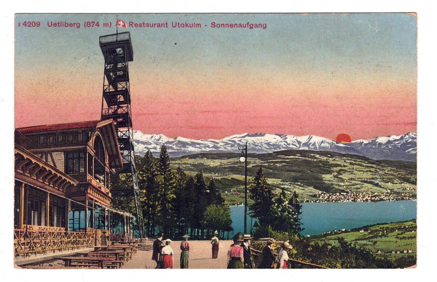 Cartoline postali: 1921 Uetliberg, Restaurant Utokulm – Usato da Kreuzlingen venduto da Koi4