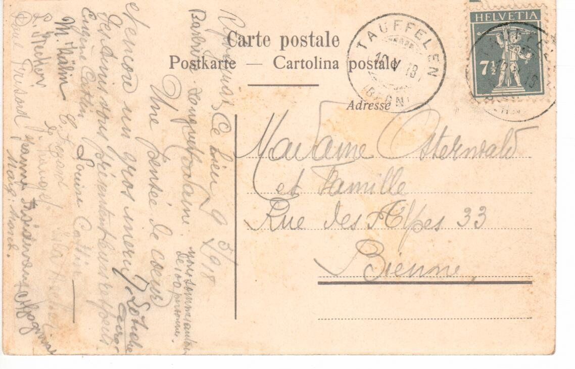 Cartes postales: Gruss aus Täuffelen 1918 – D'occasion à Wolhusen par Curver9 1