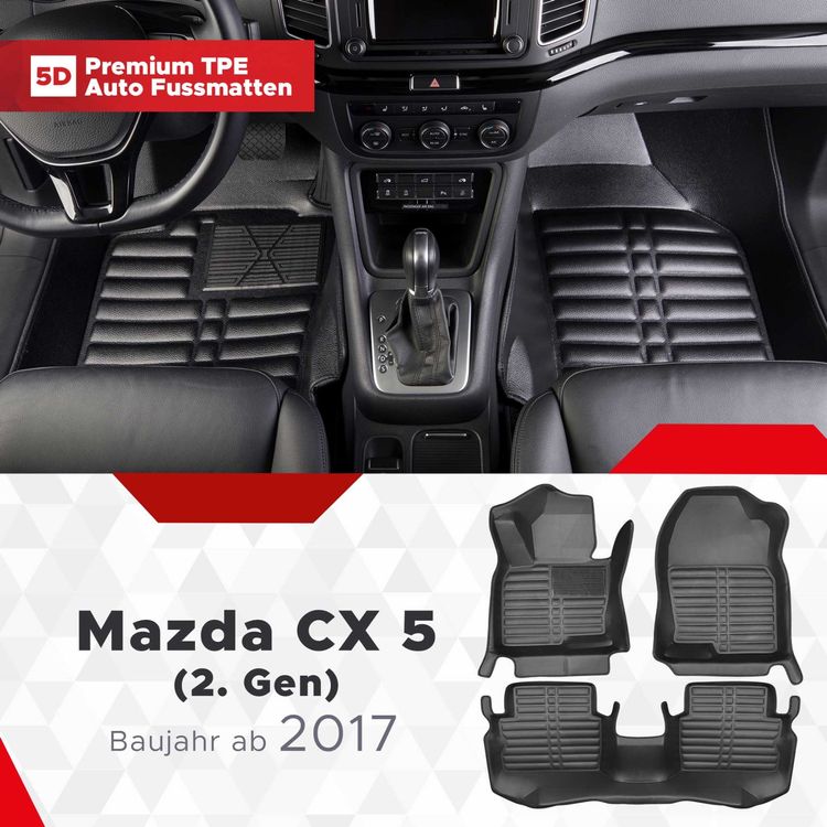 5D Premium Auto Fussmatten TPE für Mazda CX 5 ab 2017