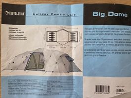 Trevolution Big Dome 8-Personen-Zelt in Tragetasche