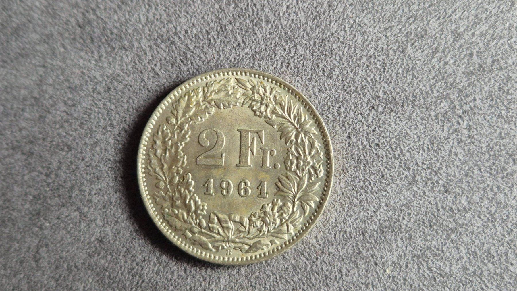 Alle Münzen: Silbermünze Schweiz 2 Franken 1961 – Gebraucht aus Wichtrach von Uhcthun1 1