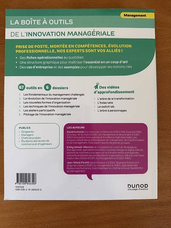 Livres: Innovation managériales - Dunod – D'occasion à Poliez-le-Grand par Seb_Evo 1