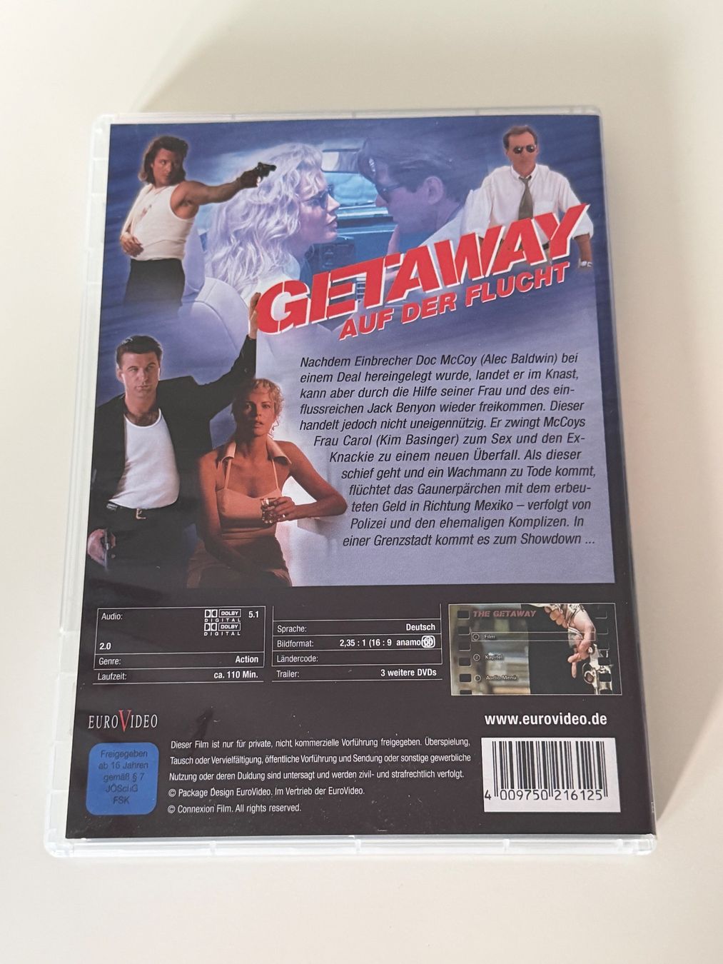 Tous les DVDs: Getaway - Auf der Flucht - Alec Baldwin Kim Basinger – D'occasion à Altstätten SG par sheamus 1