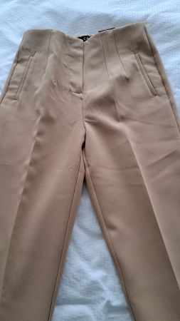 Stoffhose, Gr. 34, dunkles beige