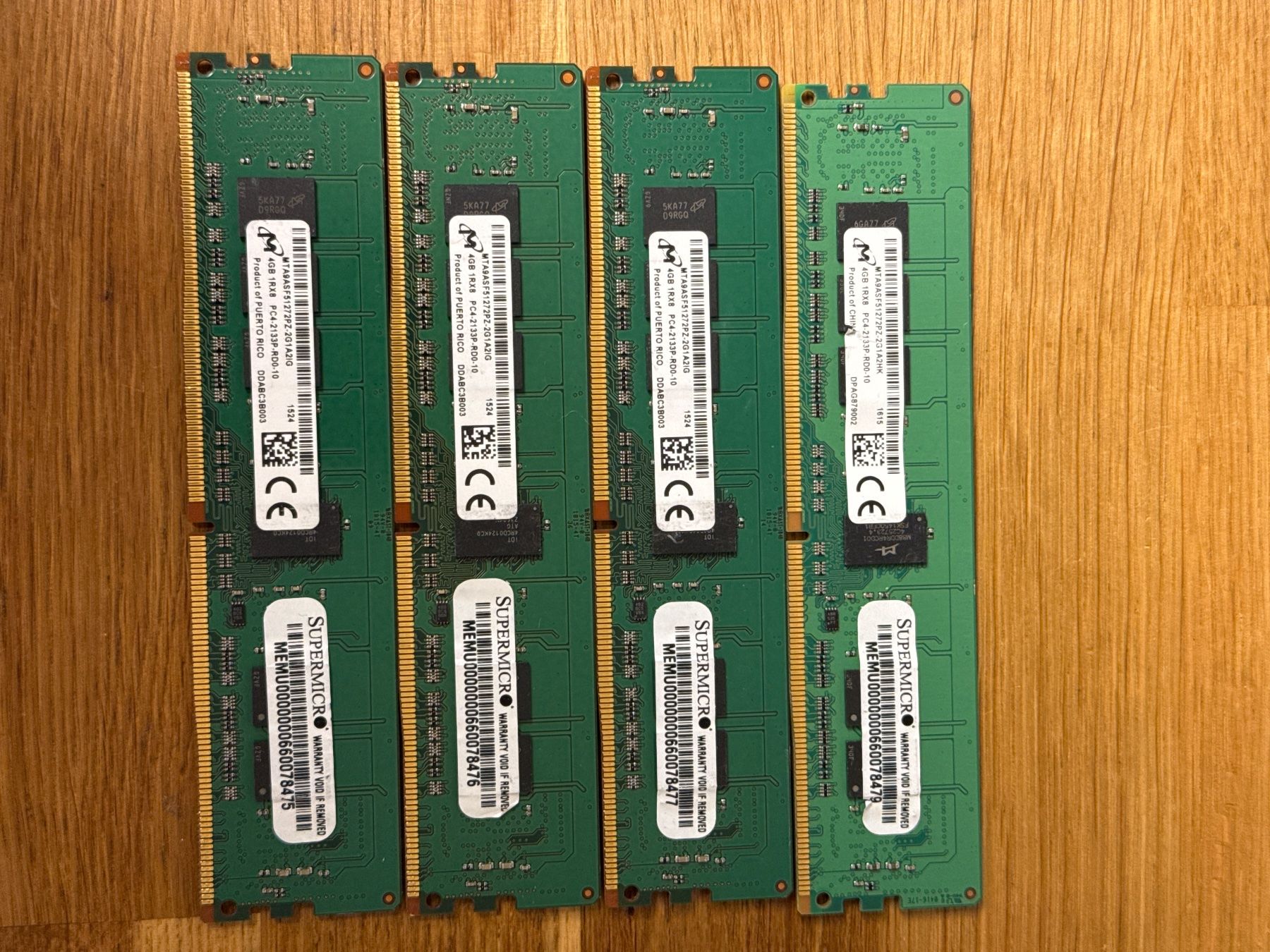 Supermicro PCs: 4x 4GB DDR4 RAM – Gebraucht aus Reinach BL von Gmacie