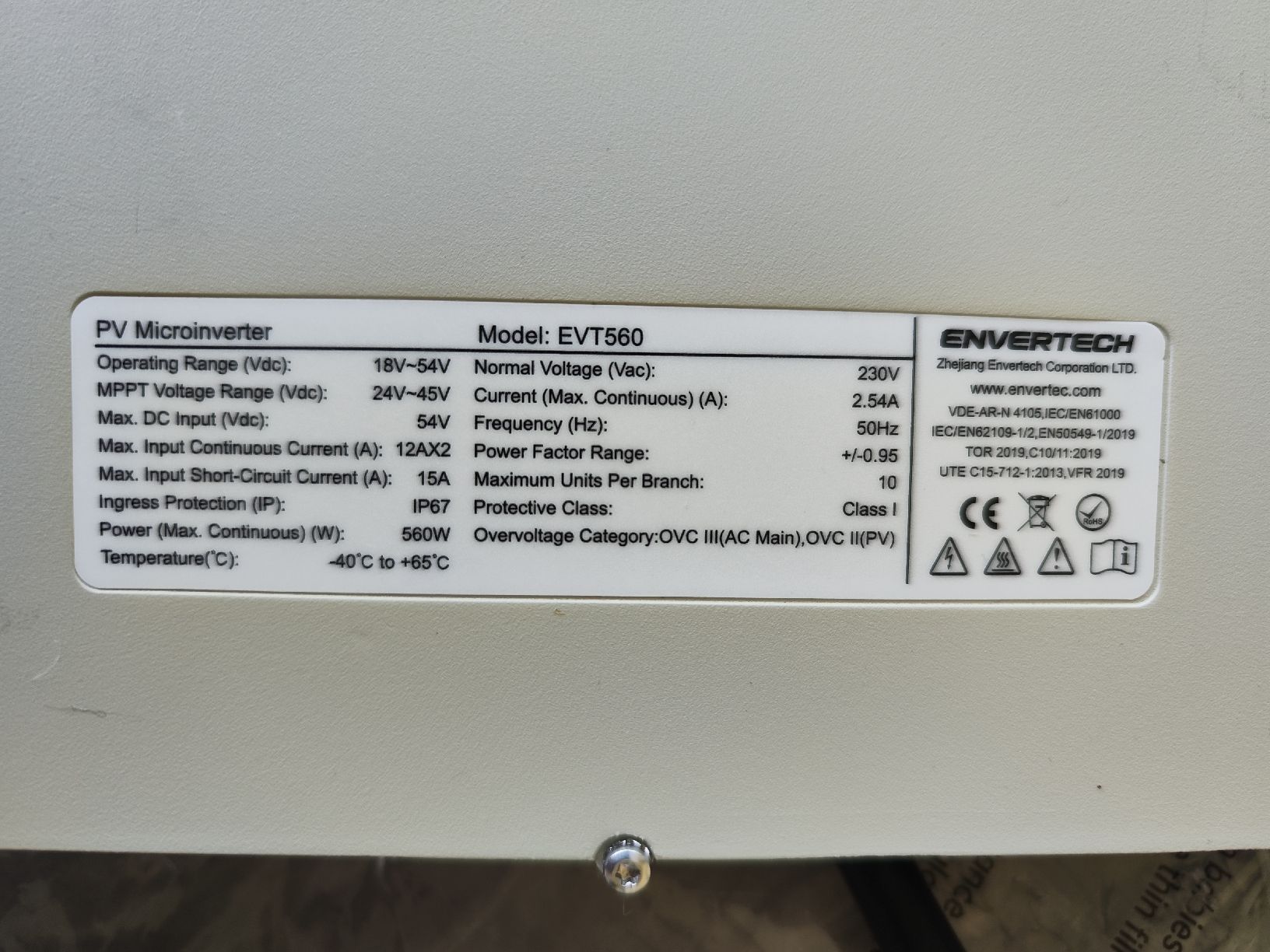 Inverter: Mikrowechselrichter Envertech EVT 560 gebraucht – Usato da Sempach venduto da luk_7k56 1