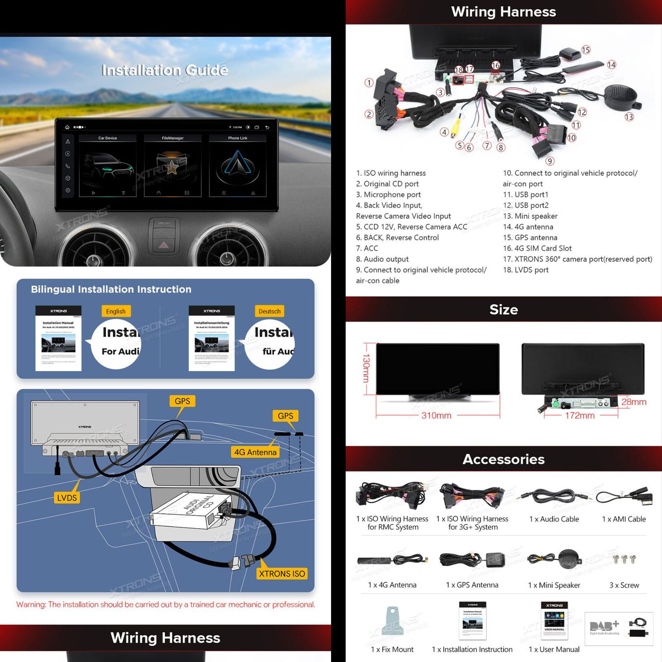 Navigatori: Audi A1 Android Blidschirm Carplay DAB+ Autoradio – Nuovo e nell'imballaggio originale da Chiasso venduto da online.shop 7