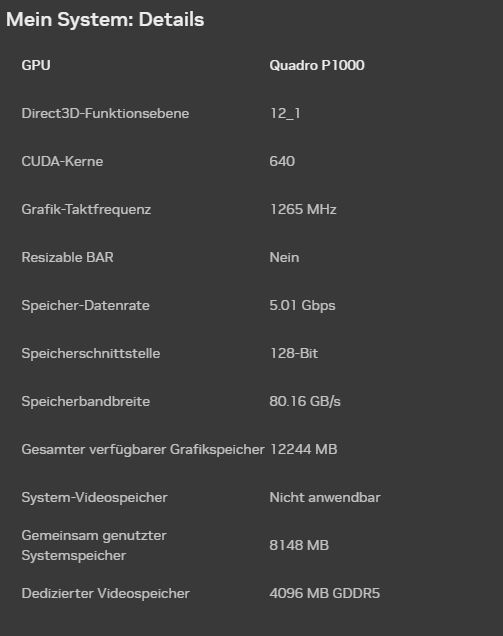 Nvidia Grafikkarten: Nvidia quadro P1000 – Gebraucht aus Sevelen von JanosHanol 4