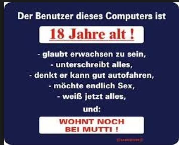 Tappetini per mouse: Mausmatte - 18 Jahre alt – Nuovo e nell'imballaggio originale da Ennetbürgen venduto da open24shop