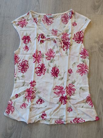 Sommertop Bluse - George, Gr. 36, Blumenmuster, Creme