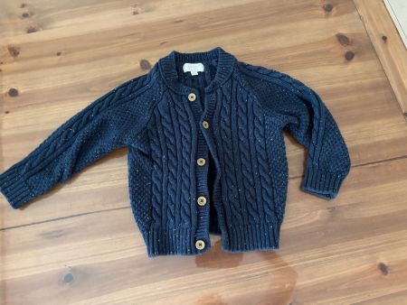 Kinder Strickjacke dunkelblau Grösse 98 guter Zustand