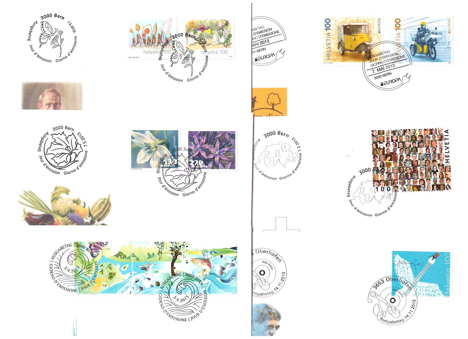 Tutti i francobolli: 2013 FIRST DAY COVER – Usato da Dübendorf venduto da Piero2 1