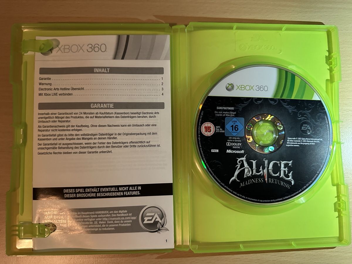 Microsoft Spiele: Alice Madness Returns für Xbox 360 – Gebraucht aus Kestenholz von Mad18 2