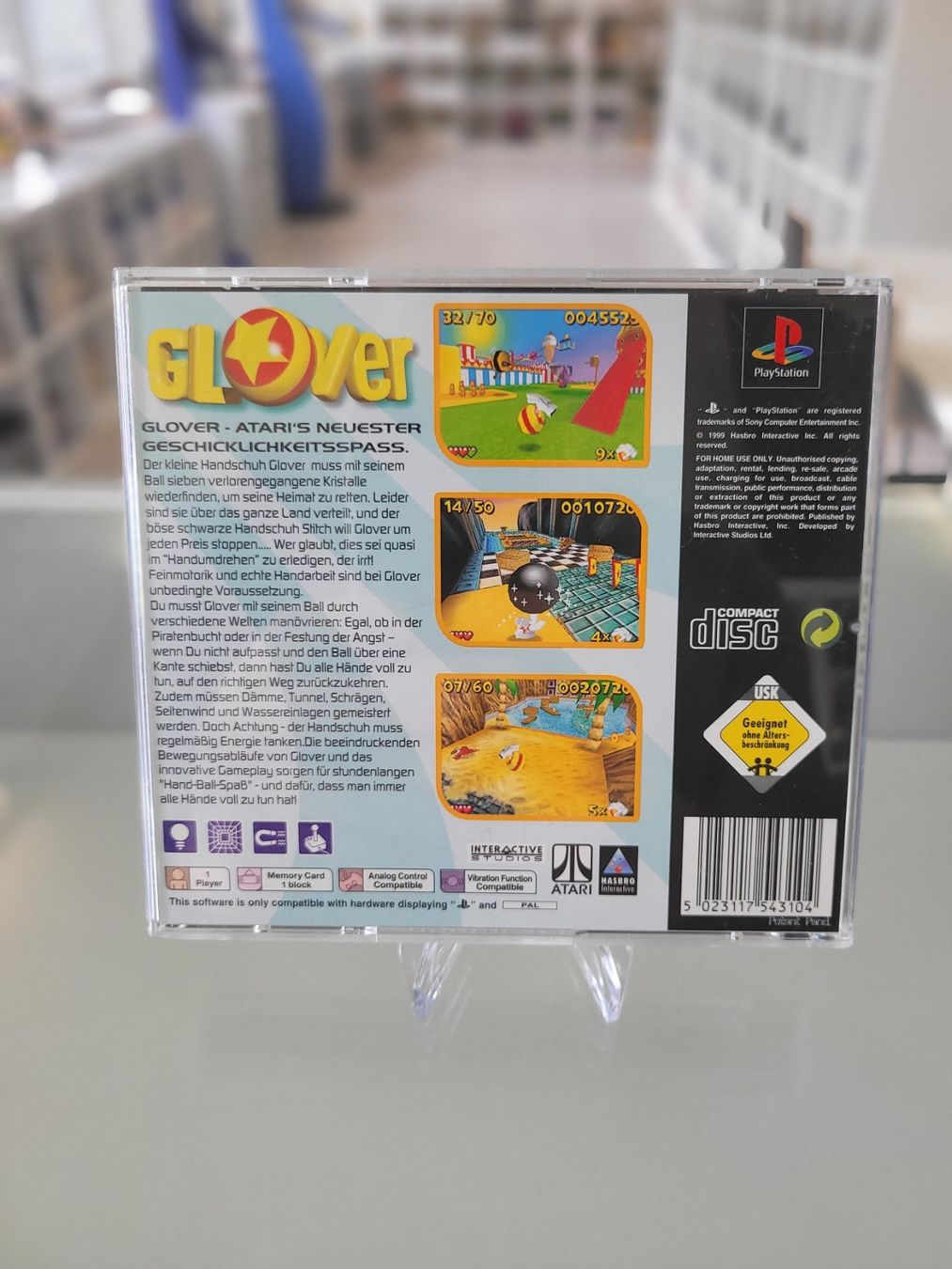 Spiele: Glover (PAL), PS 1 / PSX – Gebraucht aus Uezwil von -Retrogames- 2