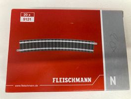 Fleischmann Spur N 9131 geb. Gleis R3 15, 20 St. neu in OVP