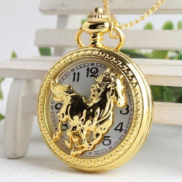 Orologi: Pferde Taschenuhr / NEU – Nuovo e nell'imballaggio originale da Arth venduto da 100i 2