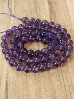 1 StrangNatürliche 5A Amethyst Stein Perlen 6 mm