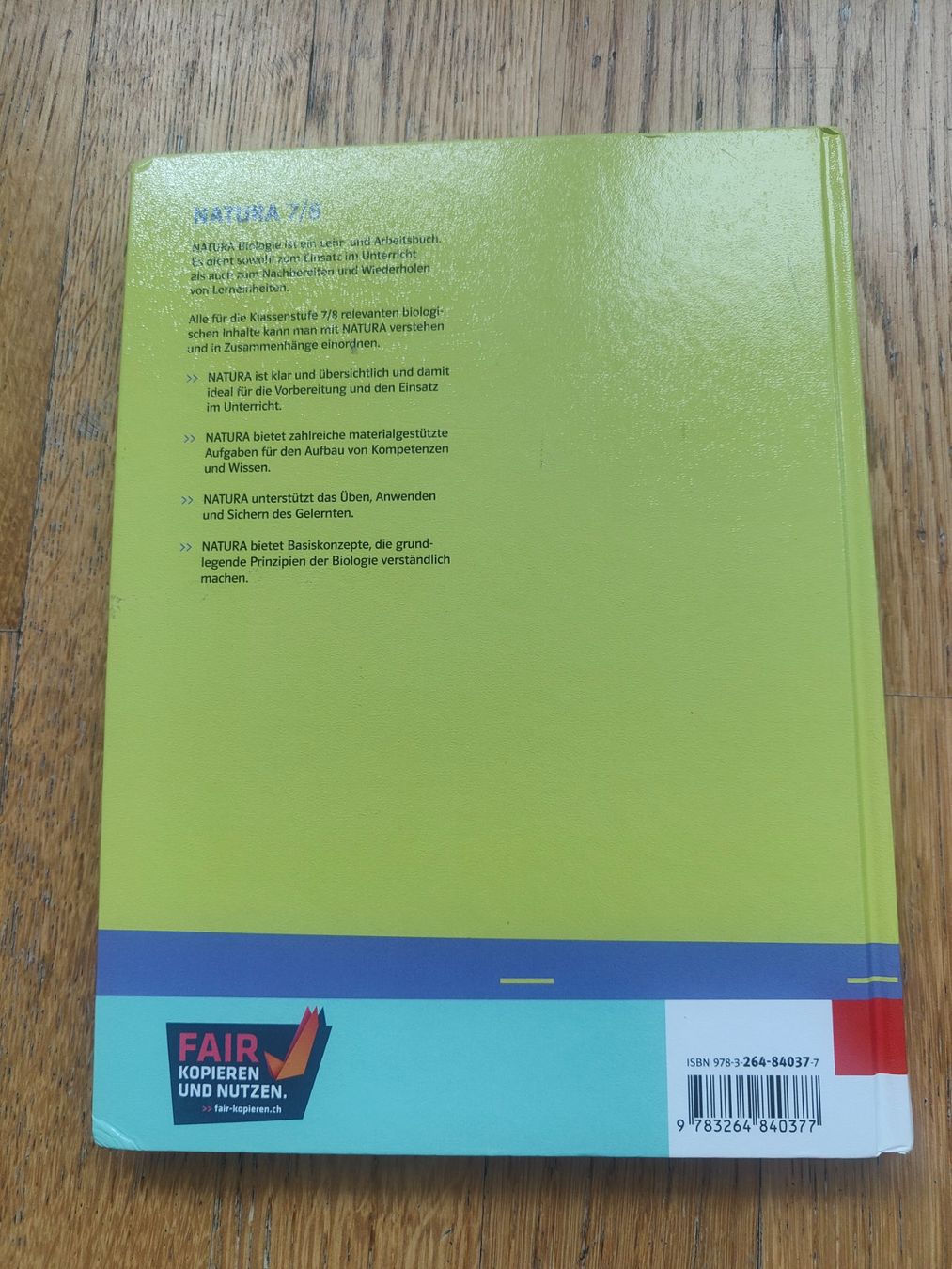 Bücher: Schulbuch Natura 7/8 – Gebraucht aus Zürich von Gautscrr 2