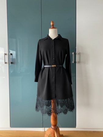 Schwarzes Blusenkleid Größe M wie neu