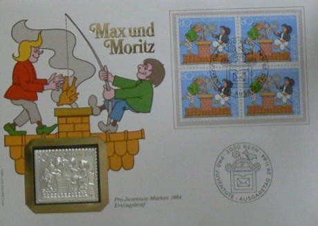 Alle Münzen: Numisbrief ProJuventute Max & Moritz Feinsilberbarren 999.9 – Gebraucht aus Dietikon von immortal-stars