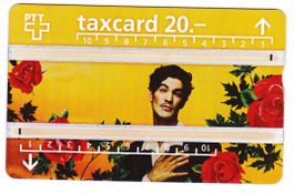 PTT taxcard 20.- / Mann mit Rosen