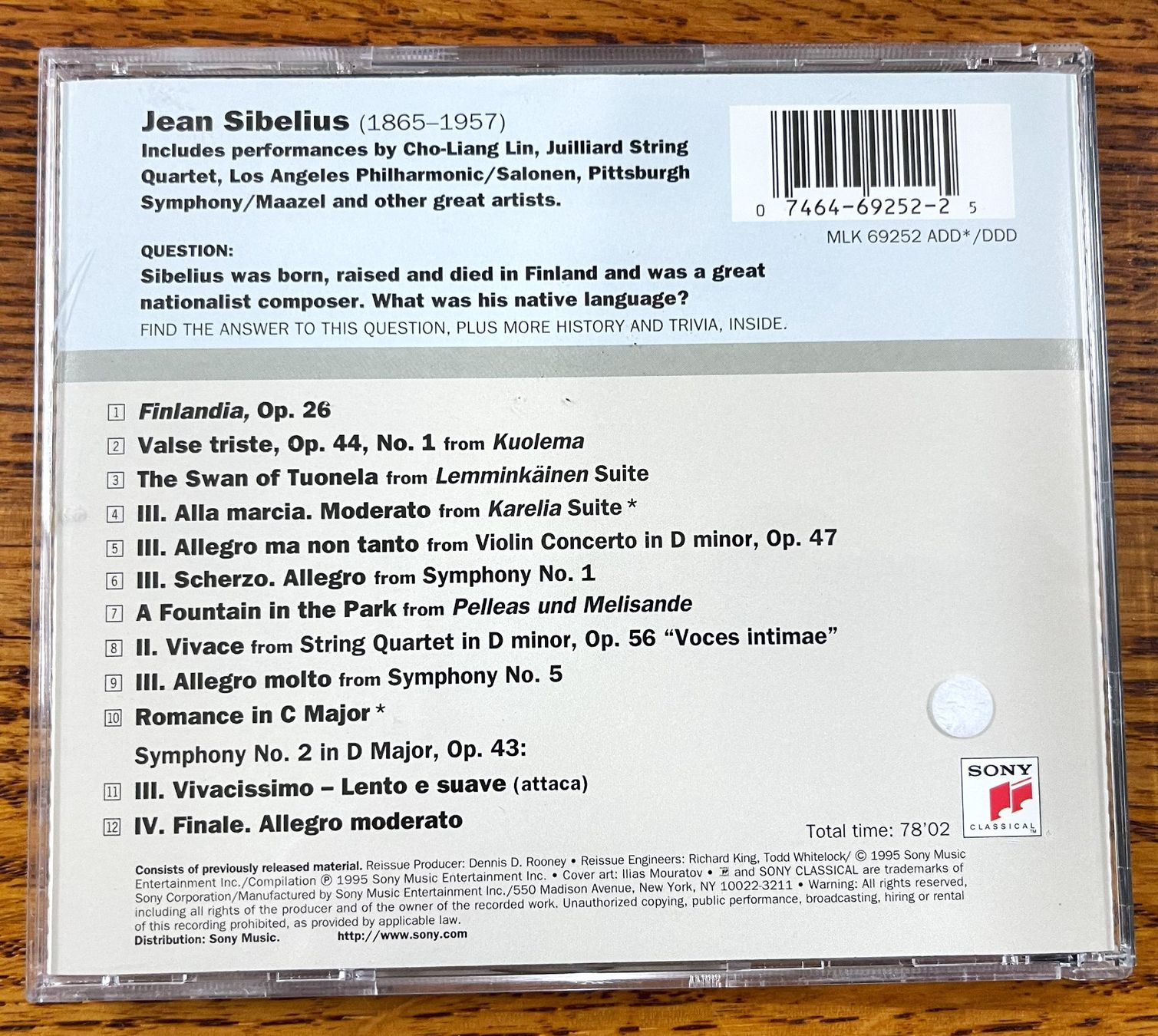 CD: Greates Hits: SIBELIUS CD – Usato da Oftringen venduto da Vucki 1