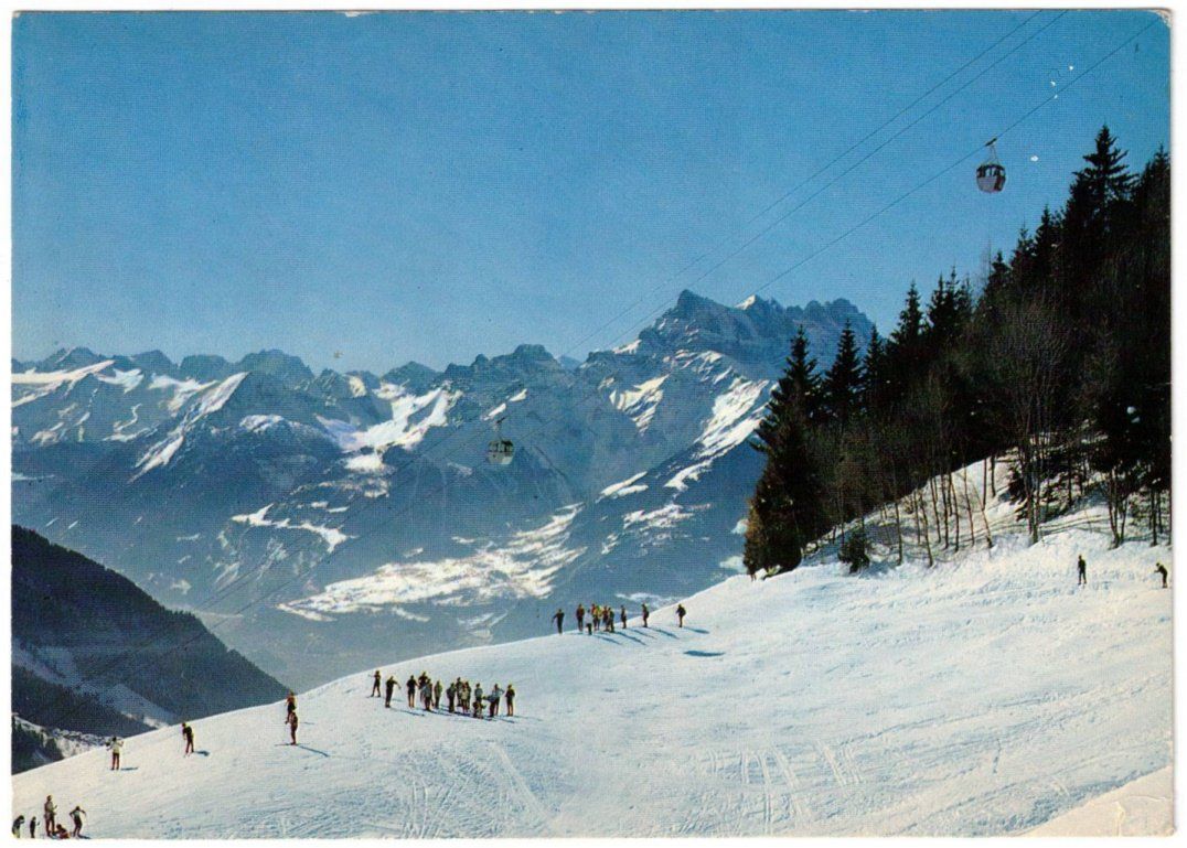 Cartoline postali: Leysin - Plan Praz mit Dents du Midi – Usato da Binningen venduto da Mountainrider