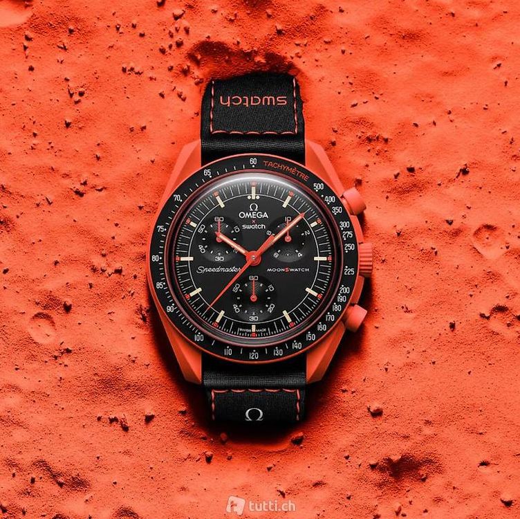 Swatch Orologi: Omega X Swatch MoonSwatch EARTH - LAVA NEW – Nuovo e nell'imballaggio originale da Sonceboz-Sombeval venduto da michael.l 2
