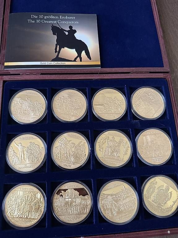 Medaillen: 16 Gilded Copper Commemorative Medals  Napoleon – Gebraucht aus Chêne-Bougeries von joe_7r2q 1