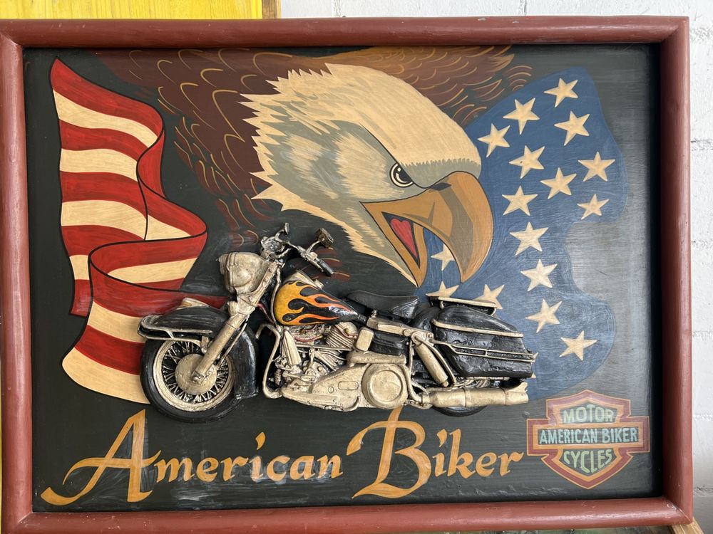 Harley Davidson Gartenflagge – Patriotisches Design, Wetterfest & Doppelseitig Bedruckt
