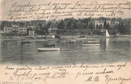 Lausanne Ouchy (VD) – Der Hafen mit Segelboote
