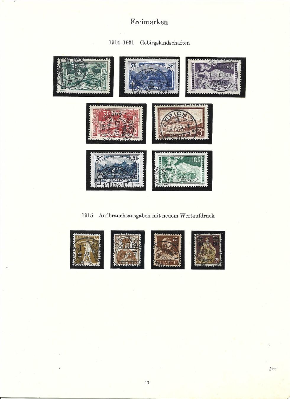 Alle Briefmarken: série 129/135, 177/79 – Gebraucht aus Delemont von toutdubon11