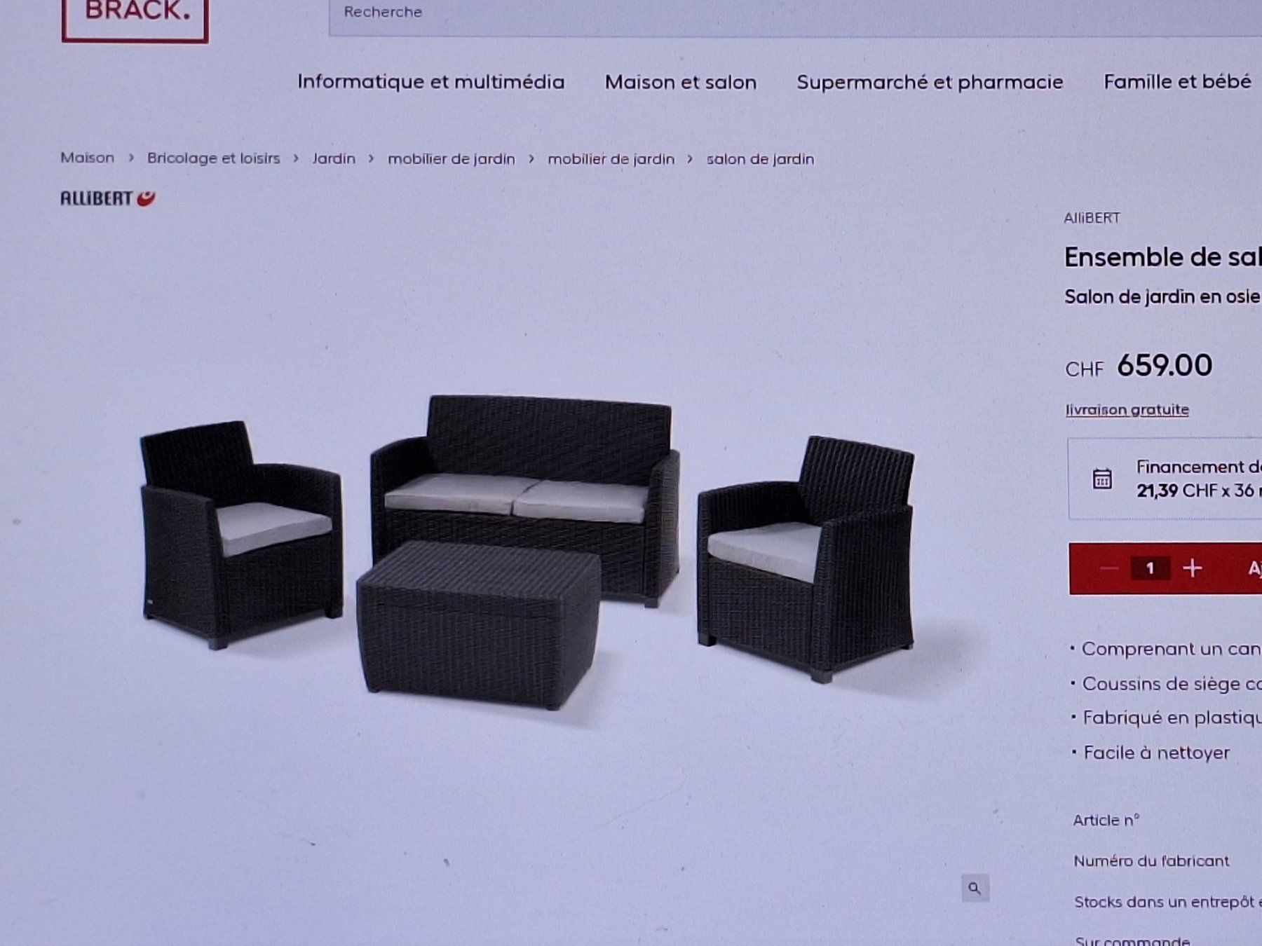 Micasa Set di tavolo e panche: Mobilier de jardin / terrasse – Nuovo e nell'imballaggio originale da Couvet venduto da zeze03 2