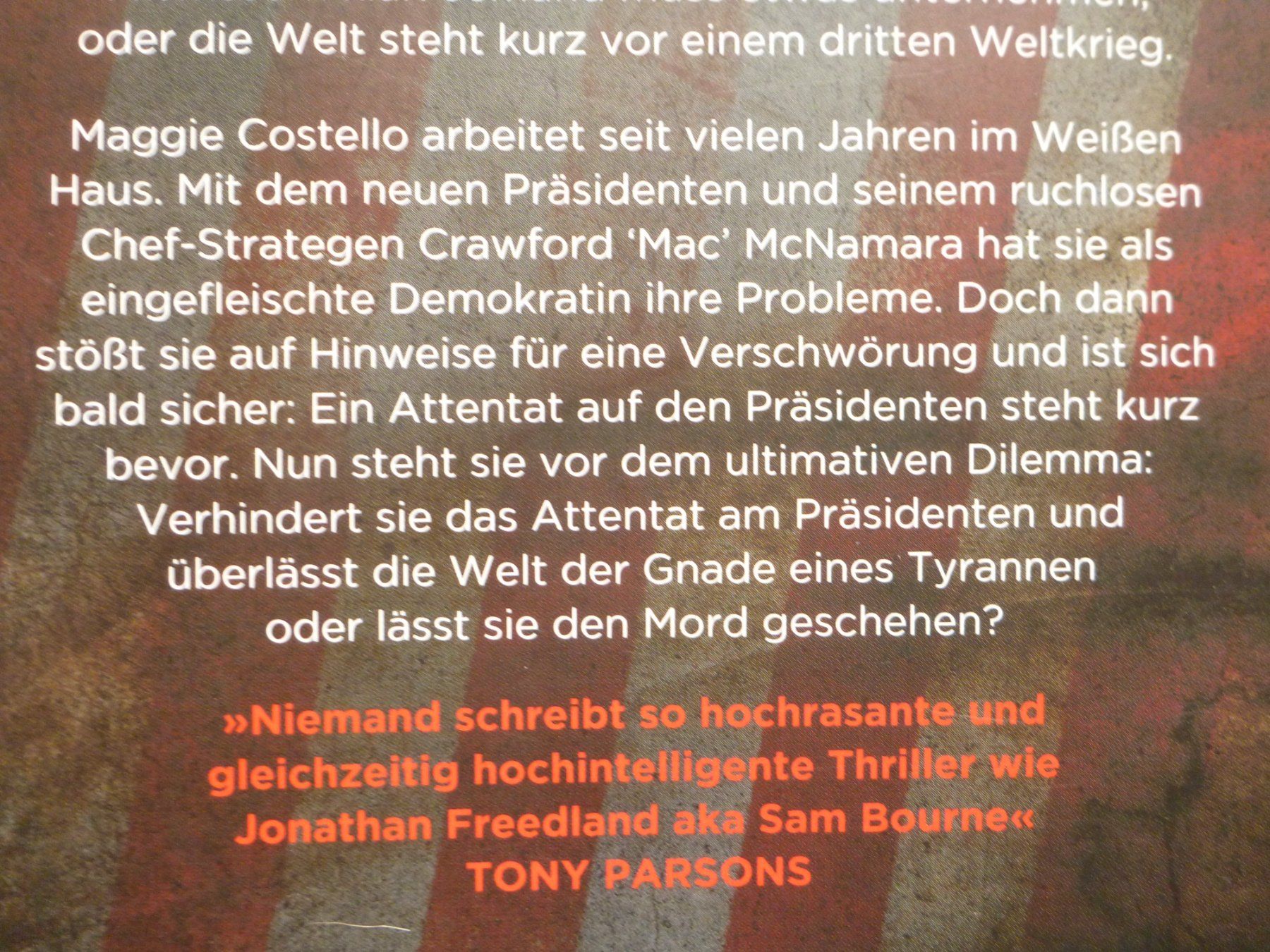 Libri: Sam Bourne - Der Präsident; Thriller – Usato da Sils im Domleschg venduto da Foeniculum 4