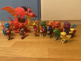 Paw Patrol Figuren Set Drachen und Hunde guter Zustand