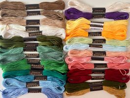 30x Garn / Stickgarn, Neu