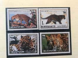 WWF 1998 Korea Satz Amur-Leopard postfrisch