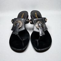 NEUE Gianvito Rossi Zehentrenner Sandale Leder Schwarz Gr.39