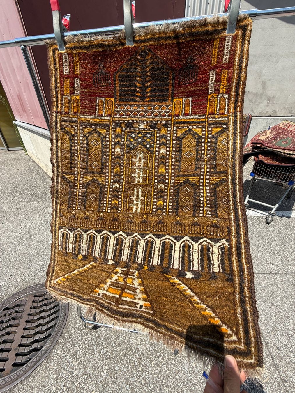 Tappeti: Baluch alter Teppich mit 3D-Effekt-Design 92x70cm sauber – Usato da Vacallo venduto da cri_229f 1