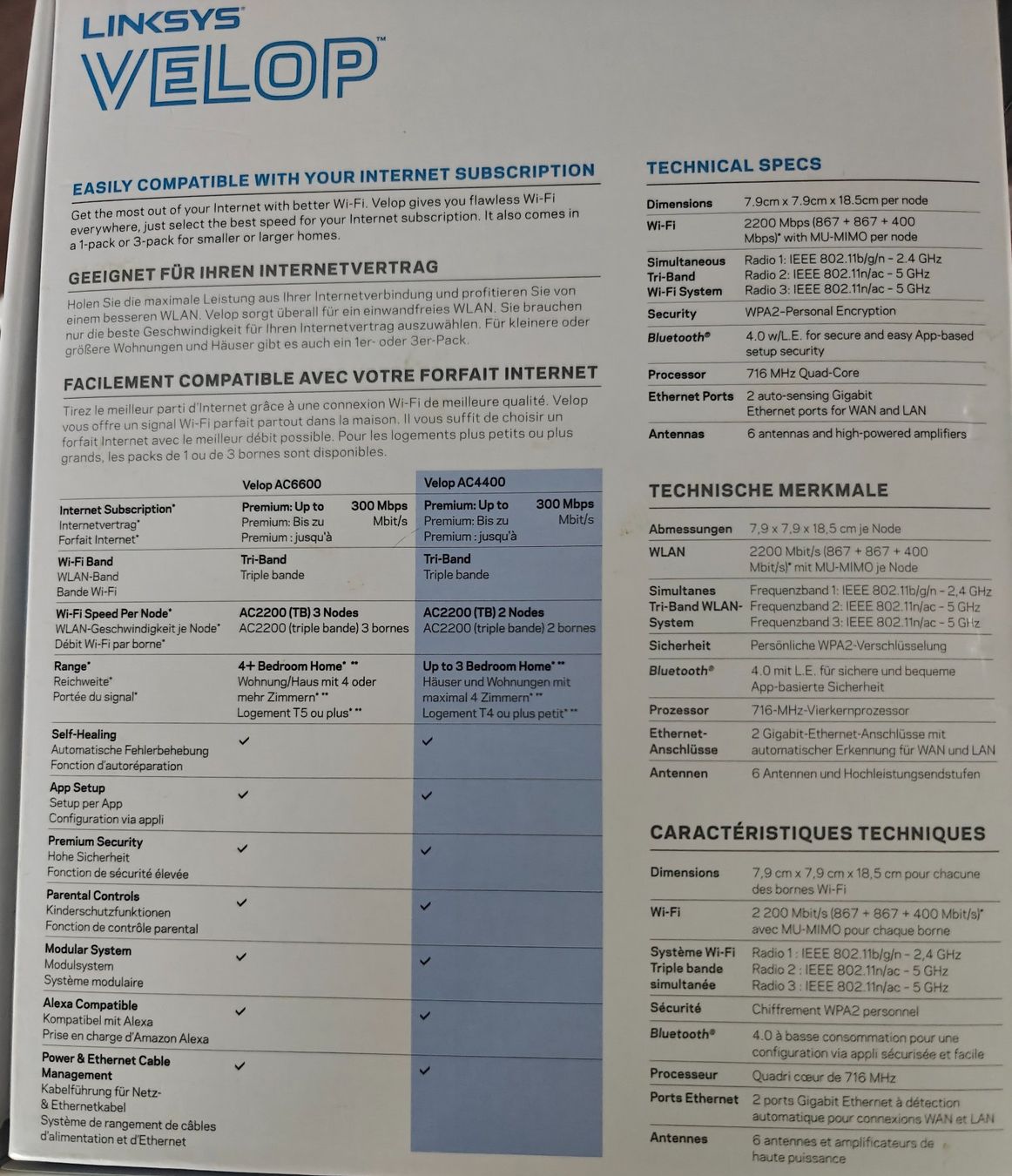 Linksys WiFi: LINKSYS Velop AC4400 – Usato da Perrefitte venduto da rog_x8kc 1