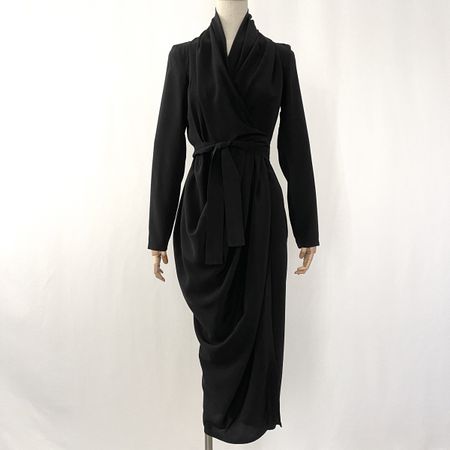 RICK OWENS Sisyphus Wrap Silk Dress