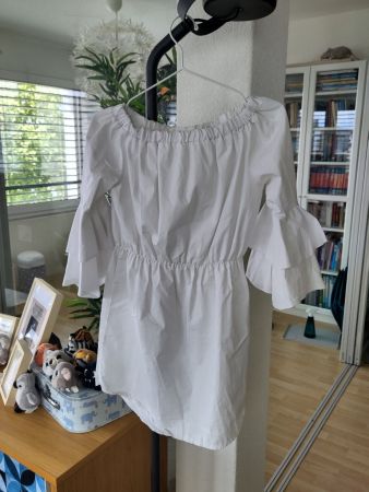 Weisses Kleid für Hochzeit Vorbereitung Fotoshooting Gr. XS