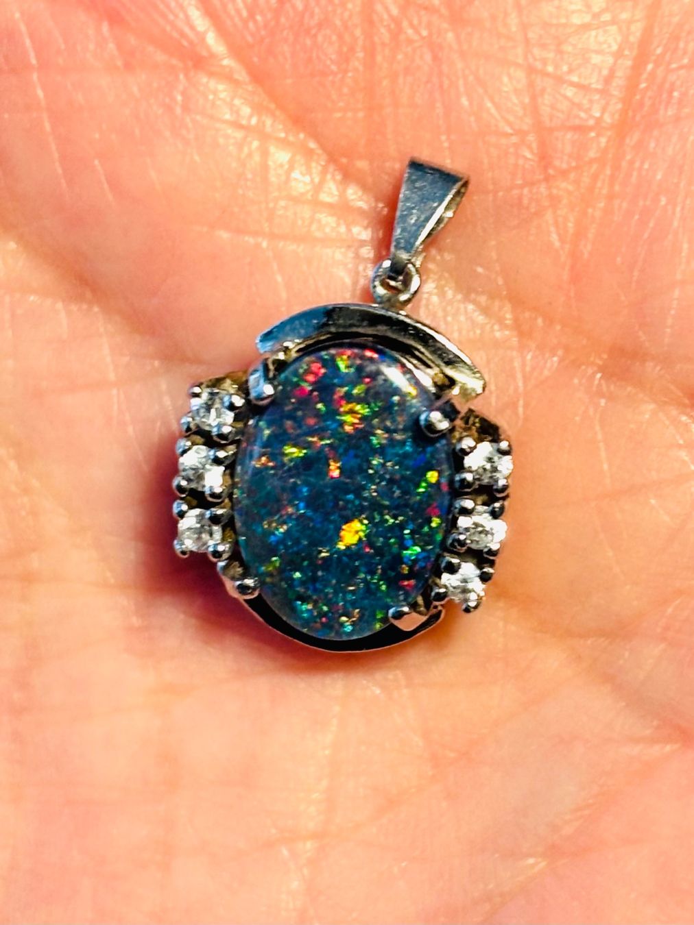 Anhänger: Anhänger Silber 925  Opal  Doublette / Triplette – Gebraucht aus Stein AR von EvaL056 2