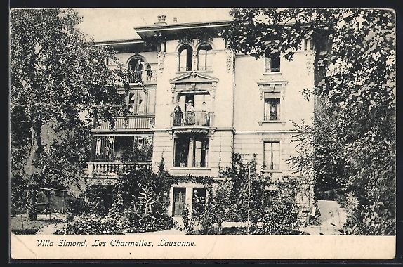 Cartoline postali: Lausanne, Villa Simond, Les Charmettes – Usato da Berlin venduto da bartko-reher