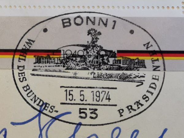Autogramme: Original Autogramm Bundespräsident Scheel 1974, Top!  BRD – Gebraucht aus Rheineck von kat_7gld 2