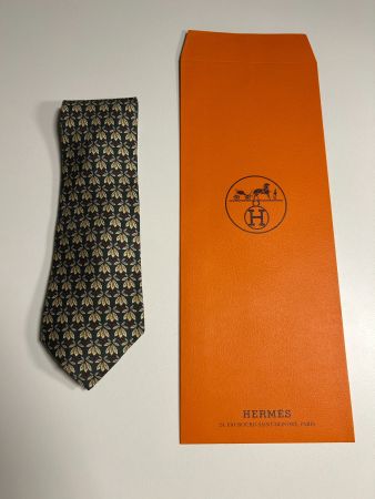Hermès Blätter Krawatte