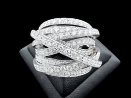 KURZ Ring Brillanten 2.91ct 18k Weissgold Grösse 53 *S2272