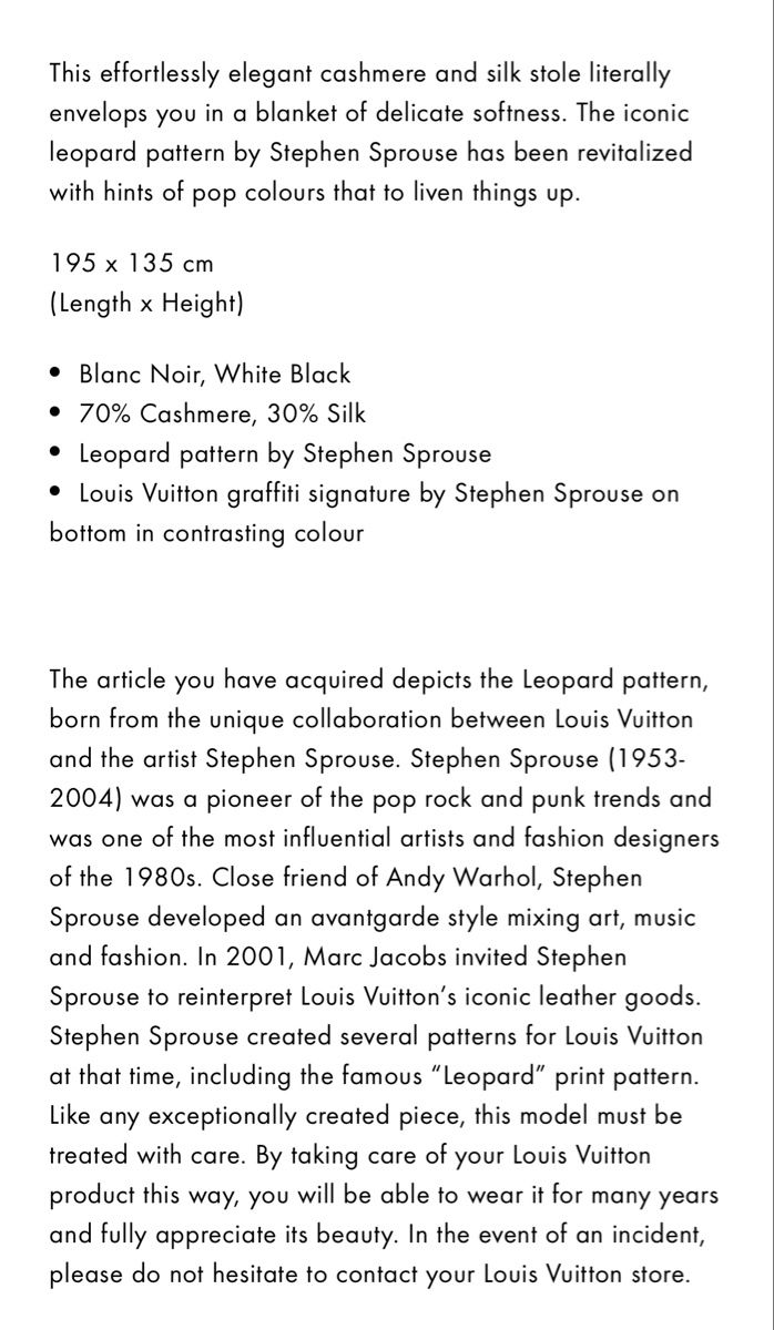 Louis Vuitton Foulard & Sciarpe: LOUIS VUITTON x STEPHEN SPROUSE Schal Leo – Usato da Küsnacht ZH venduto da madrilena77 9