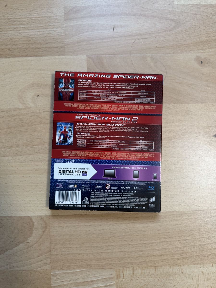 Tutti i DVDs: The Amazing Spider-Man 1+2 Blu-ray – Usato da Niederglatt ZH venduto da sim_gj7s 1