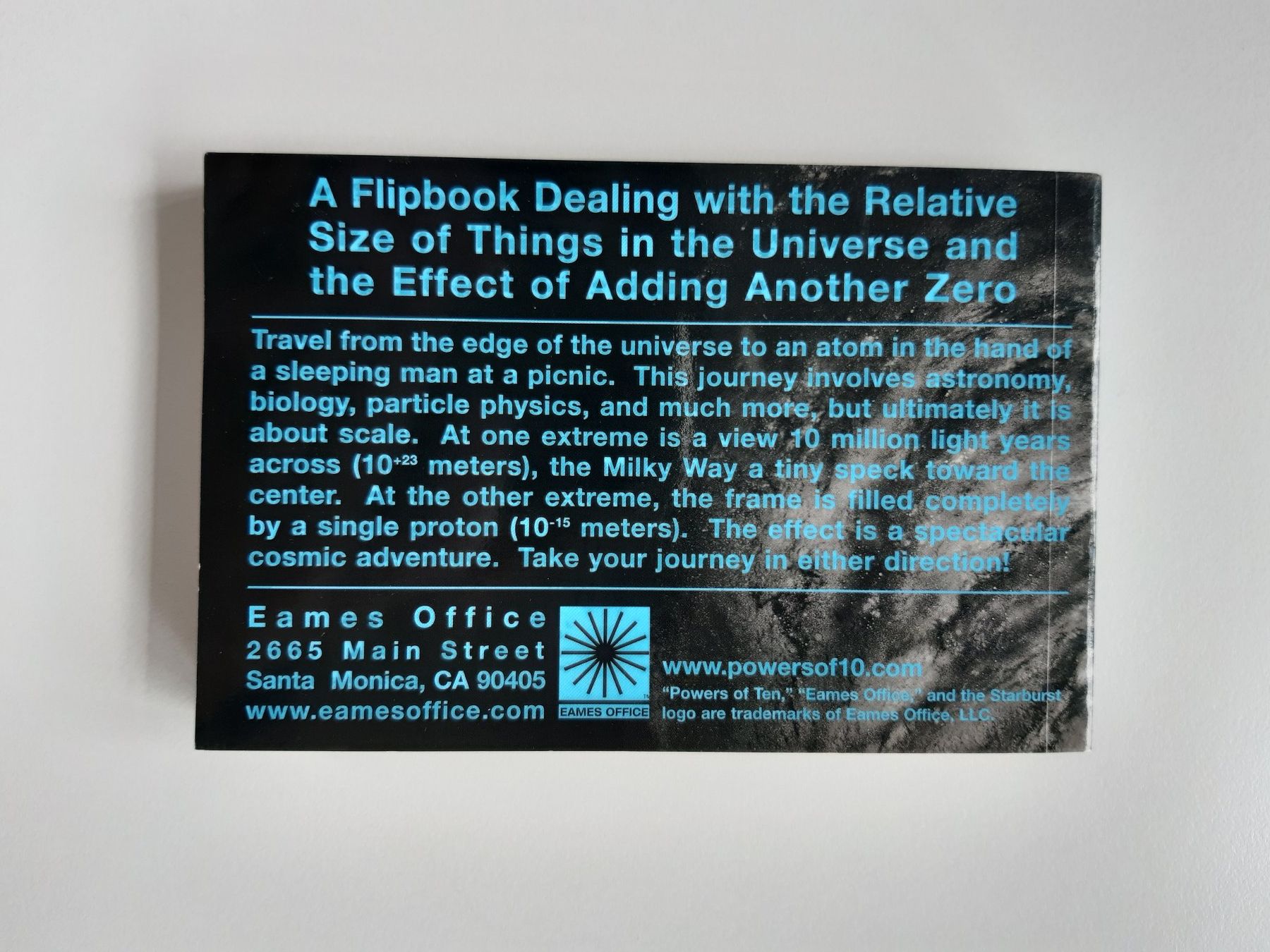 Bücher: Powers of Ten A Flipbook - Charles and Ray Eames – Neu (gemäss Beschreibung) aus Basel von odradek 2